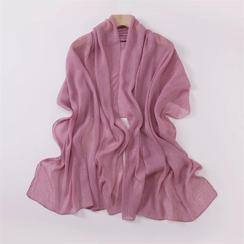 Однотонный Мятый Стразы Блестящий Точечный Мерцающий Шали Шарф Высокое Качество Накидка Пляжная Пашмина Стола Буфандас Мусульманский Хиджаб 180*70См