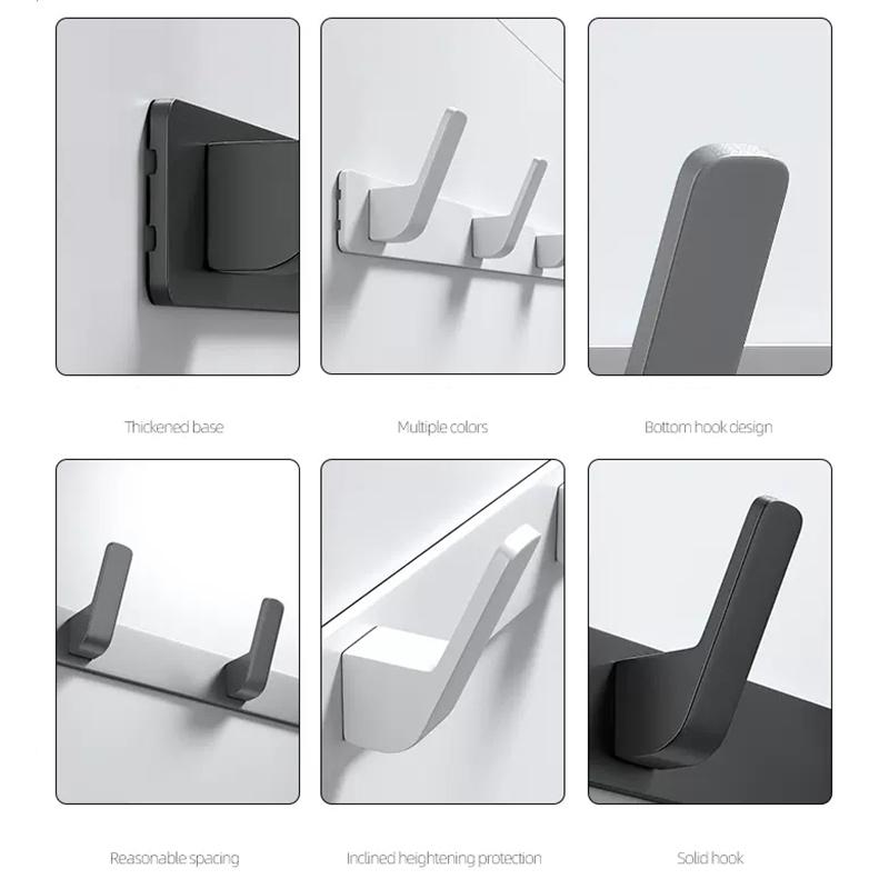 YUNJIEYA Черно-белые Дверные Крючки Крючок Для Одежды Вешалка Полка Органайзер Полка Для Хранения Душевая Стена Вешалка Кухня Аксессуары Для Ванной Комнаты
