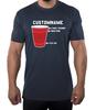 Red Party Cup with Custom name-Family Reunion Men's T-Shirts