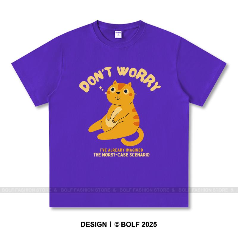 Женская футболка с принтом «Don't Worry» из 100% хлопка, свободные футболки с принтом «Chill», мужские летние топы, позитивная уличная одежда
