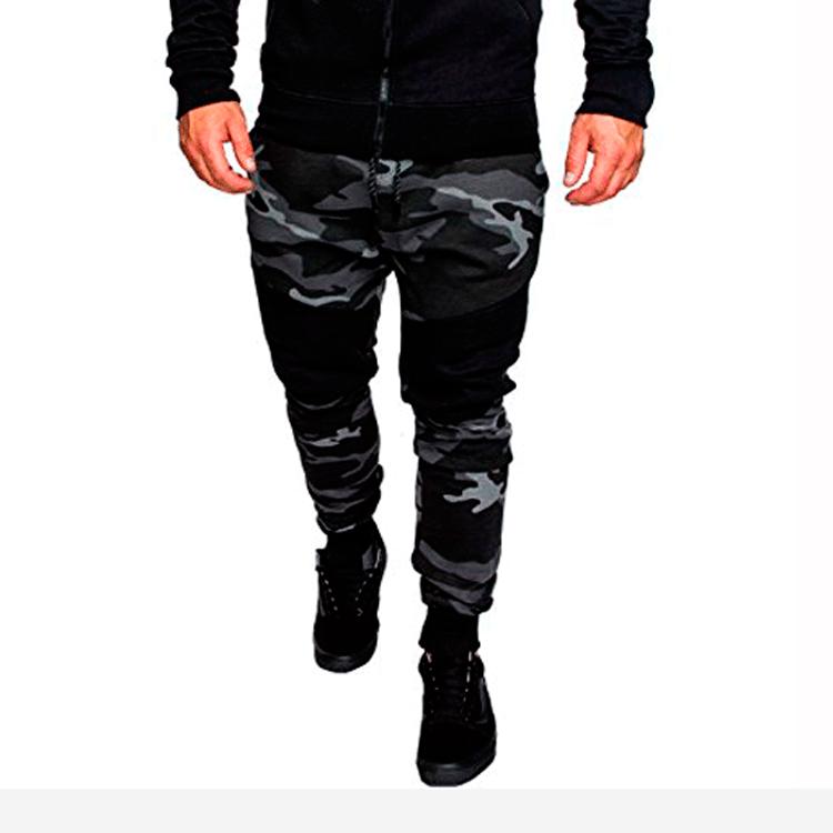 Мужские камуфляжные эластичные брюки для бега slim fit