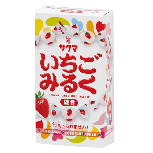 Kameyama Strawberry Milk Mini Incense Sticks, Approx. 50g, Approx. 200 Sticks, Collaboration Incense