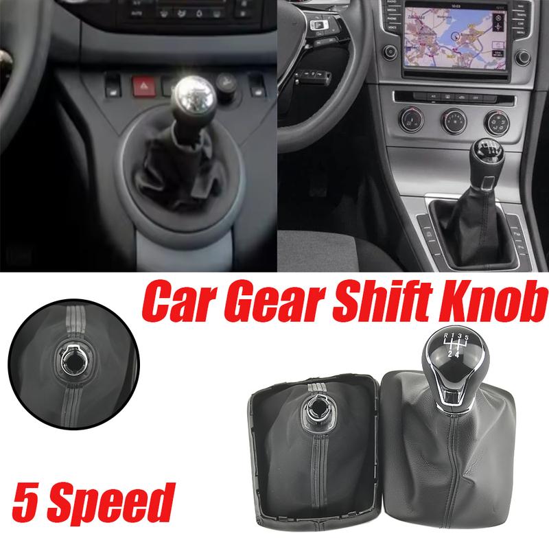 Fit For Seat Leon 5Doors 2012- Car-Styling 5/6 Speed Gear Stick Shift Knob Level Leather Boot