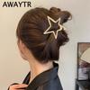 AWAYTR Harajuku Hollow Star Pentagram Star Hair Claws Sweet Cool Charm Trend Hair Clip for Women Y2k Hair Accessories