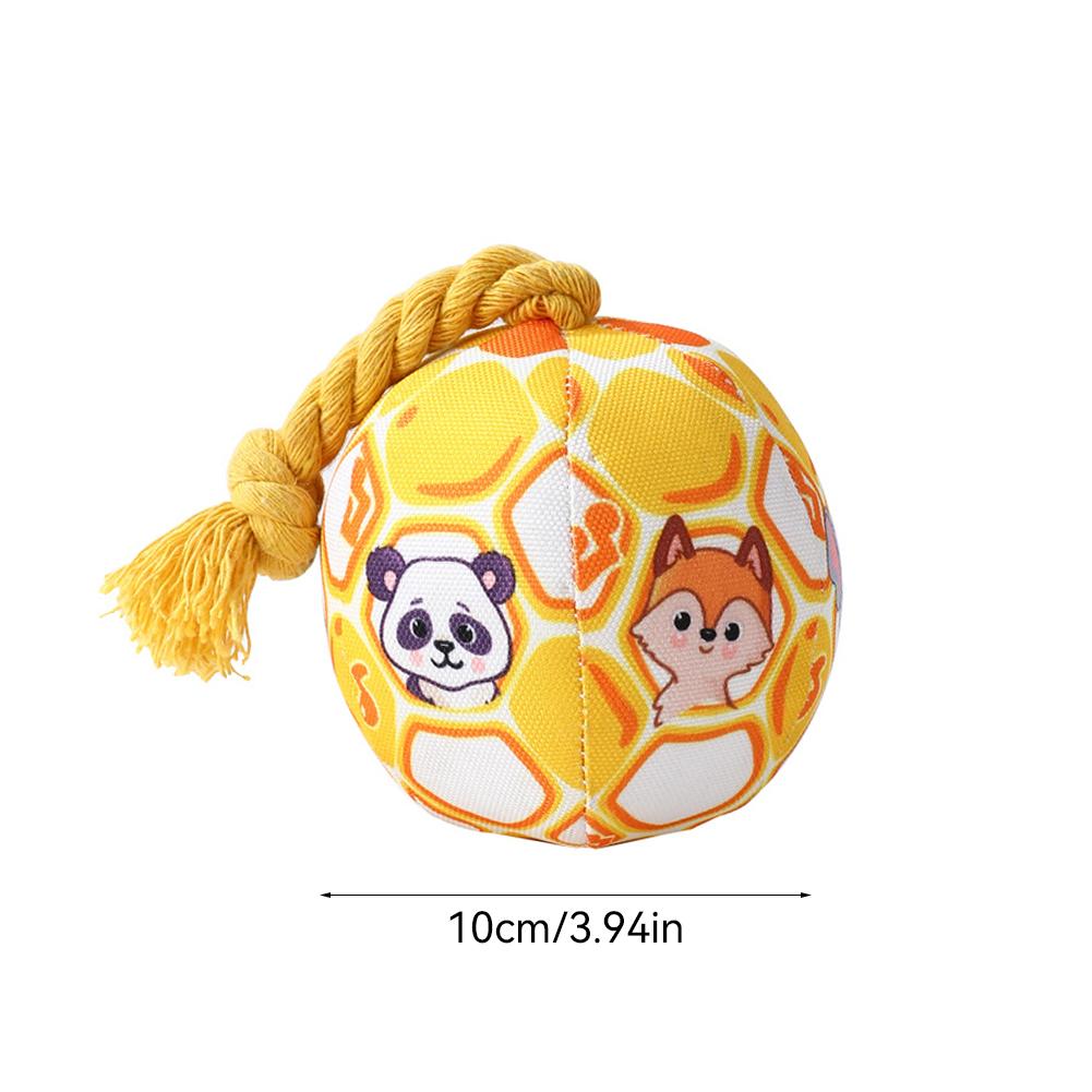 Interactive Ball Dog Toy for Aggressive Chewers Training Decompress Bite Resistant Plush Handle Dog Toys with Bells Pet Supplies