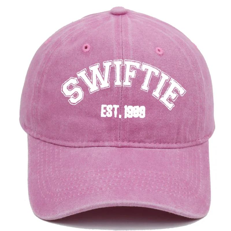 European And American Swiftie Embroidered Baseball Cap Summer Washed Vintage Old School Taylor Fan Female Comfortable Breathable Adjustable