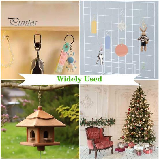 100 шт. крючков для рождественских украшений S-образной формы, нержавеющие, прочные, несущие нагрузку крючки для рождественской елки, аксессуары для вечеринок