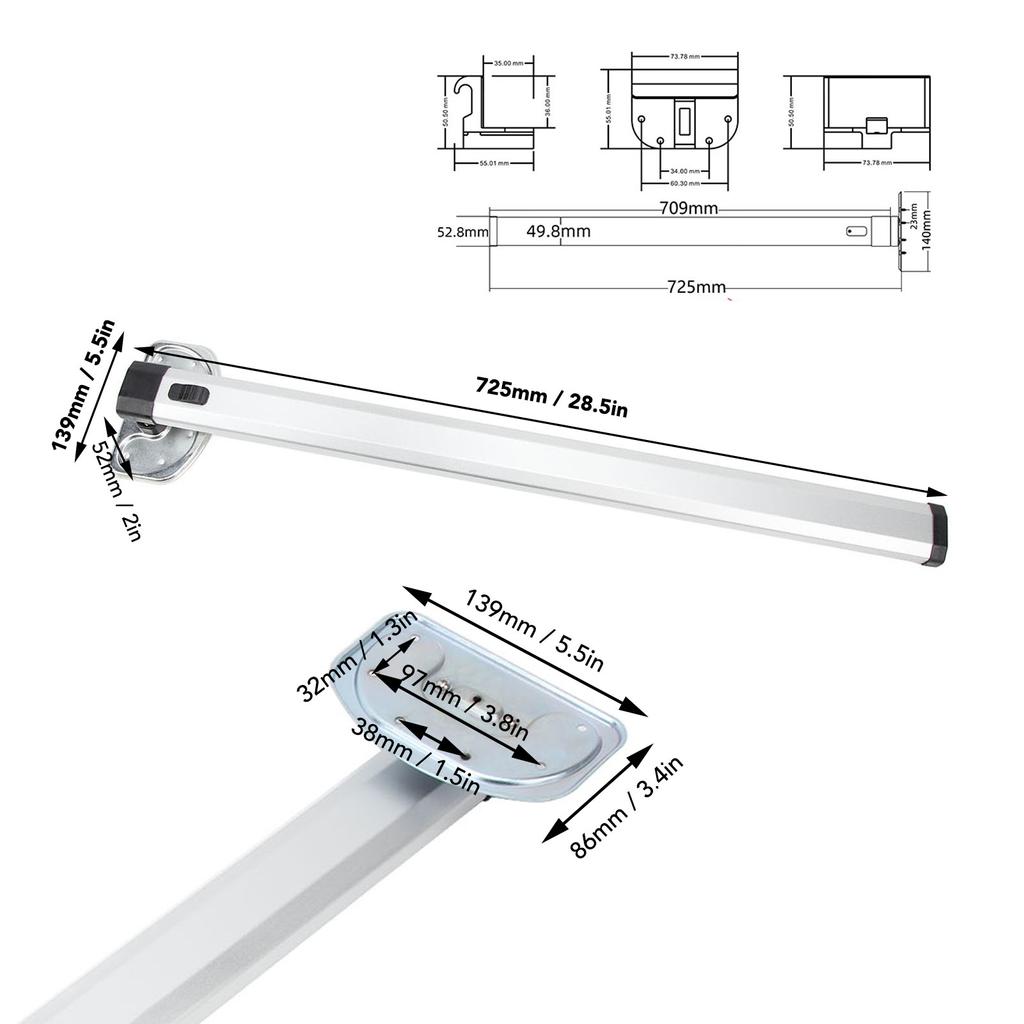 Аксессуары для автодома Складная ножка стола и направляющая 28,5 дюйма Складные ножки 38,6 дюйма Двойные направляющие для яхты на колесах