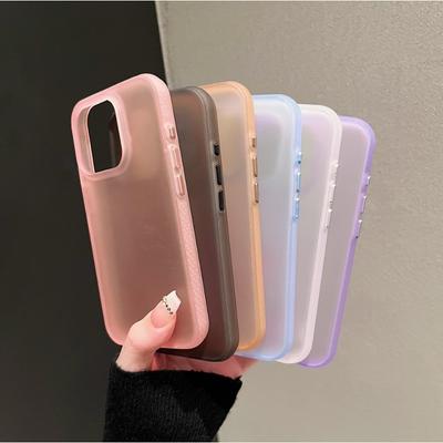 Подходит для Apple 16 ProMax Чехол для мобильного телефона Кожа Матовый IPhone 15 Прозрачный Простой 14 Противоударный защитный чехол 12