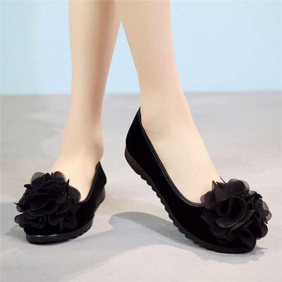 Старая Северная парусиновая обувь женская обувь одинарная обувь черная рабочая обувь новая 2019 плоская обувь-бини обувь для мамы обувь для отеля мягкая