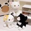 Stuffed Animal Simulated Cat Doll Soft Furry Stuffed Cat Keychain Kitten Plush Toy  Girls Gift