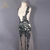 Tight Beaded butterfly Pattern Design Sparkly Beaded Large Dress Applique Patch DRA-117