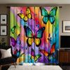 2pcs HD Multicolor Butterfly Decorative Curtain Color System Digital Printed Curtain Home Decoration Style Decoration Living