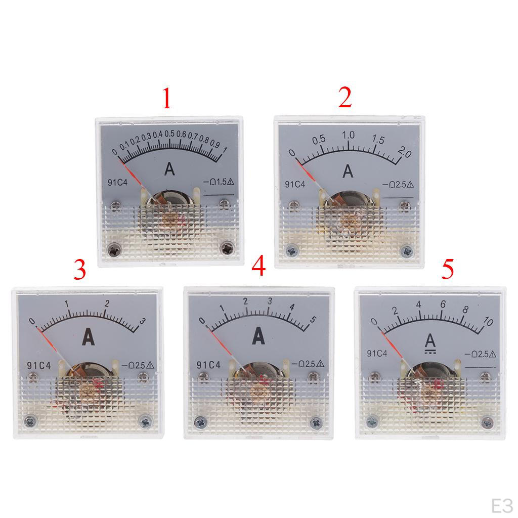 DC Ammeter Analog Panel Meter Amp Current Gauge 2.5% 01A