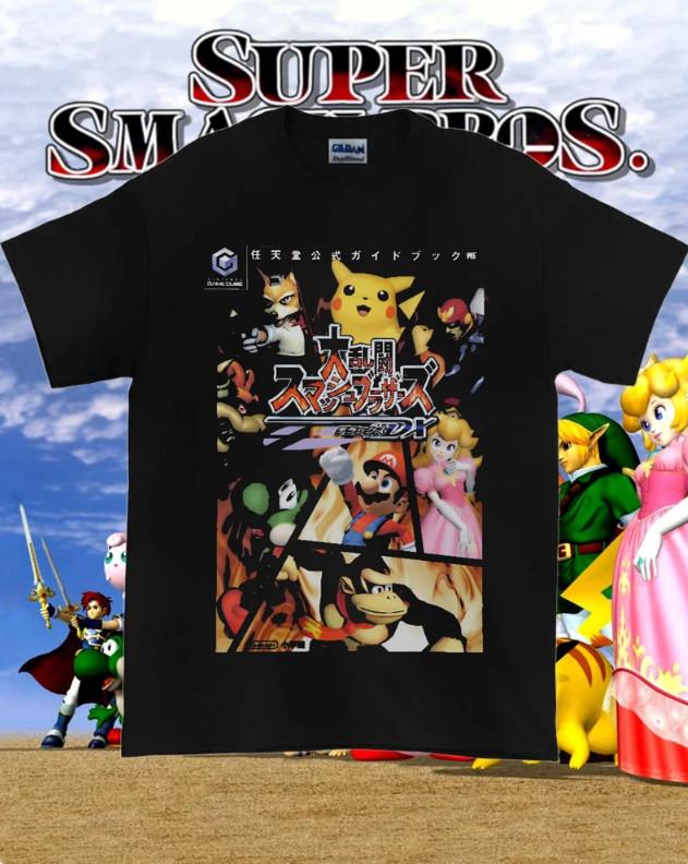 Smash Bros Tee SSBM Shirt super smash brothers GameCube T-shirt