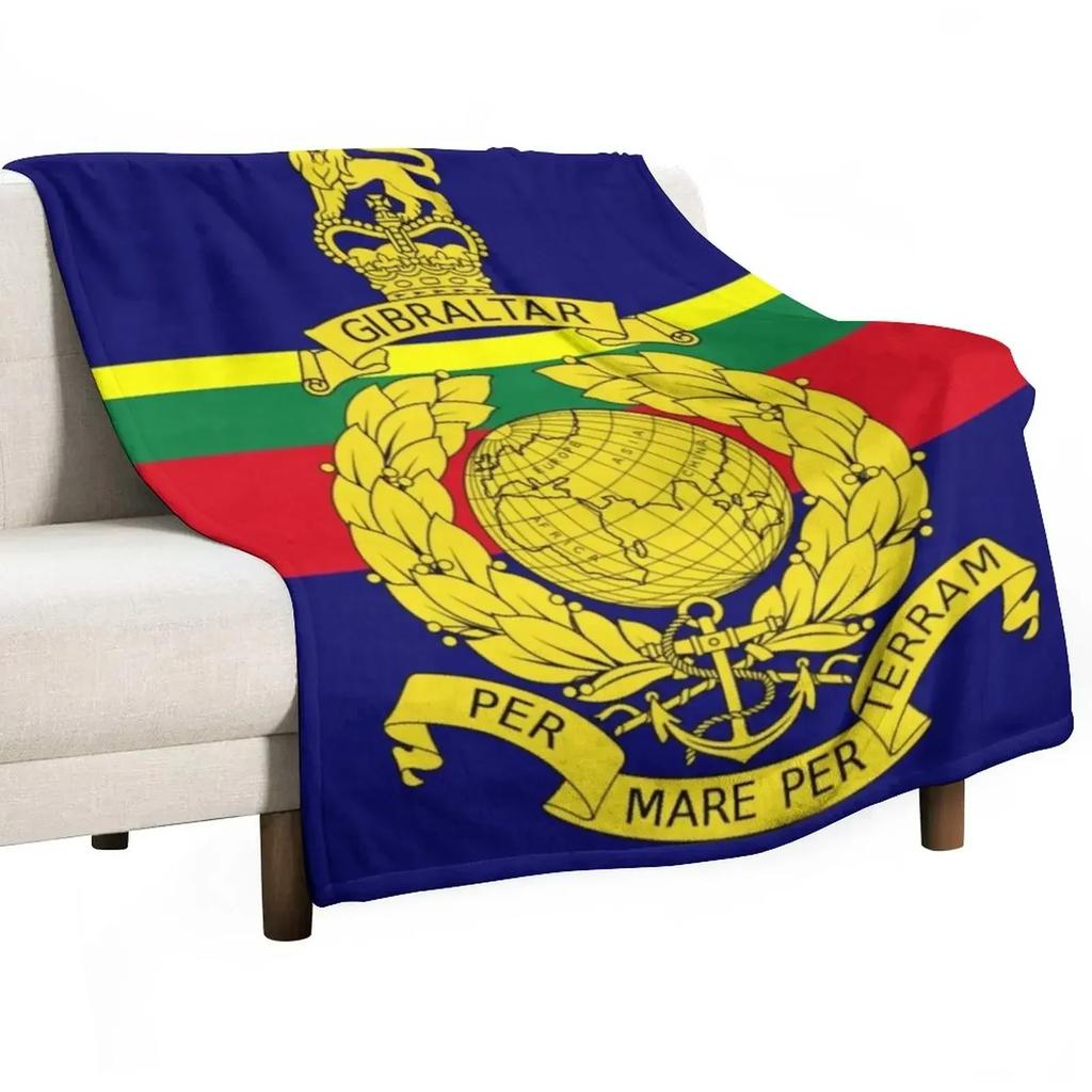 Flag of the Corps of Royal Marines Throw Blanket Warm Throw Blanket Gift for Anniversary