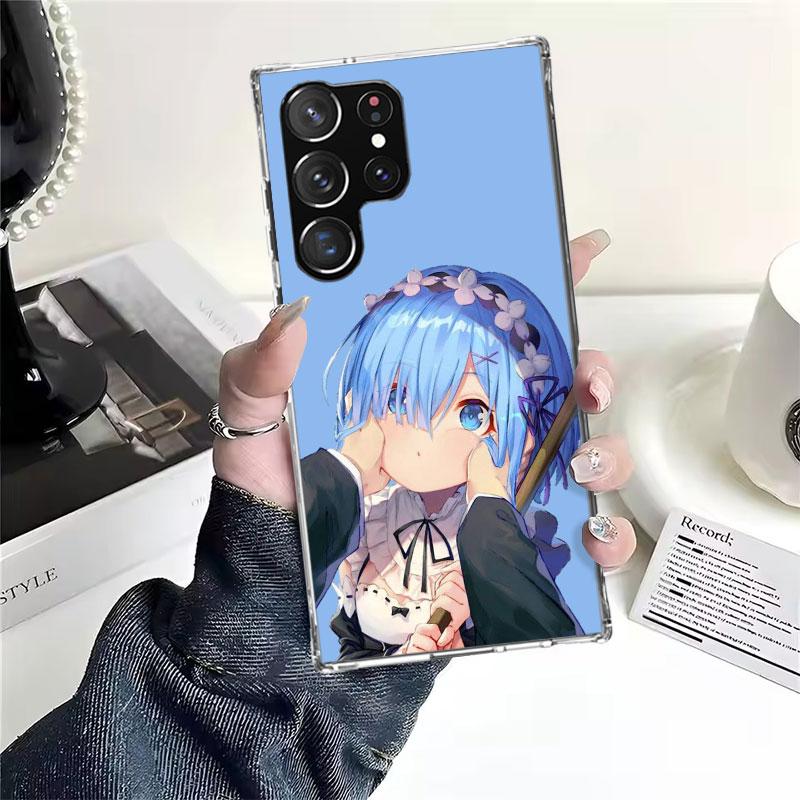 R-Rem Re Zero Аниме Мягкий Чехол Для Телефона Для Samsung Galaxy S22 S23 S24 S25 Edge S26 Ultra S20 FE S21 Plus + Fundas Coque Galaxy S20