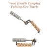 Wood Handle Camping Folding Fire Torch Fire Starter Charcoal Lighter for Barbecue Camping