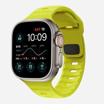 Мягкий силиконовый ремешок для Apple Watch Band Ultra 2 1 49 мм Спортивный ремешок для часов iwatch Serise 9 8 7 6 5 SE 45 мм 41 мм 44 мм 40 мм 42 мм 38 мм