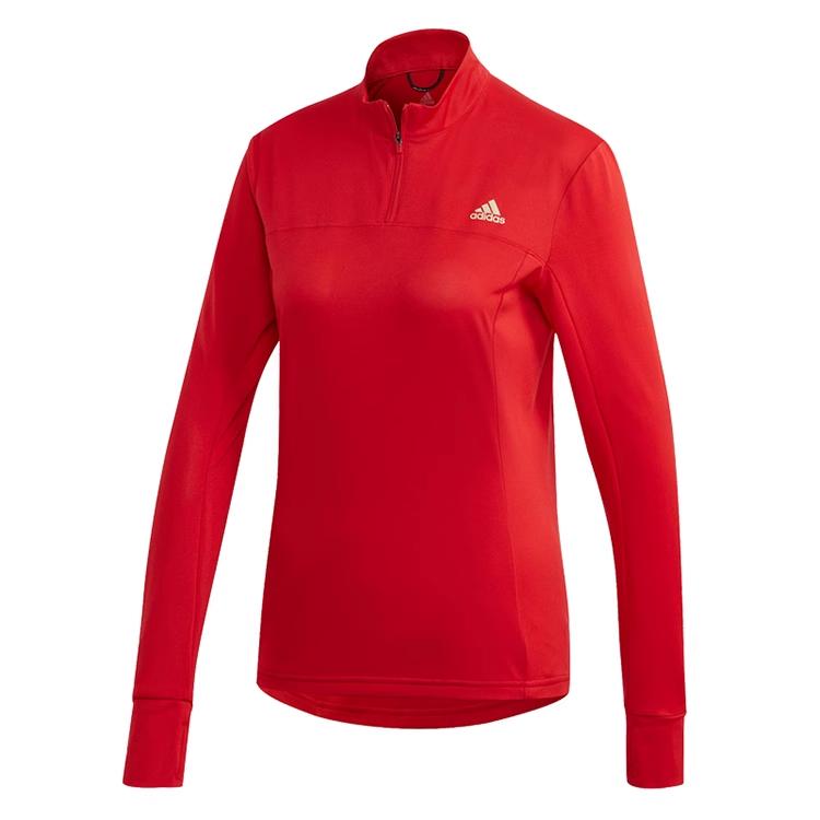 Adidas Breathable Soft Comfortable Long Sleeve T-Shirt Women Tops Red GE5833