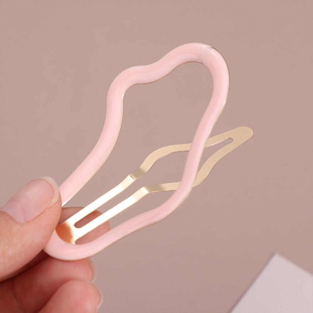 Cute Geometric Clouds Bb Clips Metal Hollow Cloud Hair Clip Korean Style Y2k Hollow Metal Hairpin Photograph