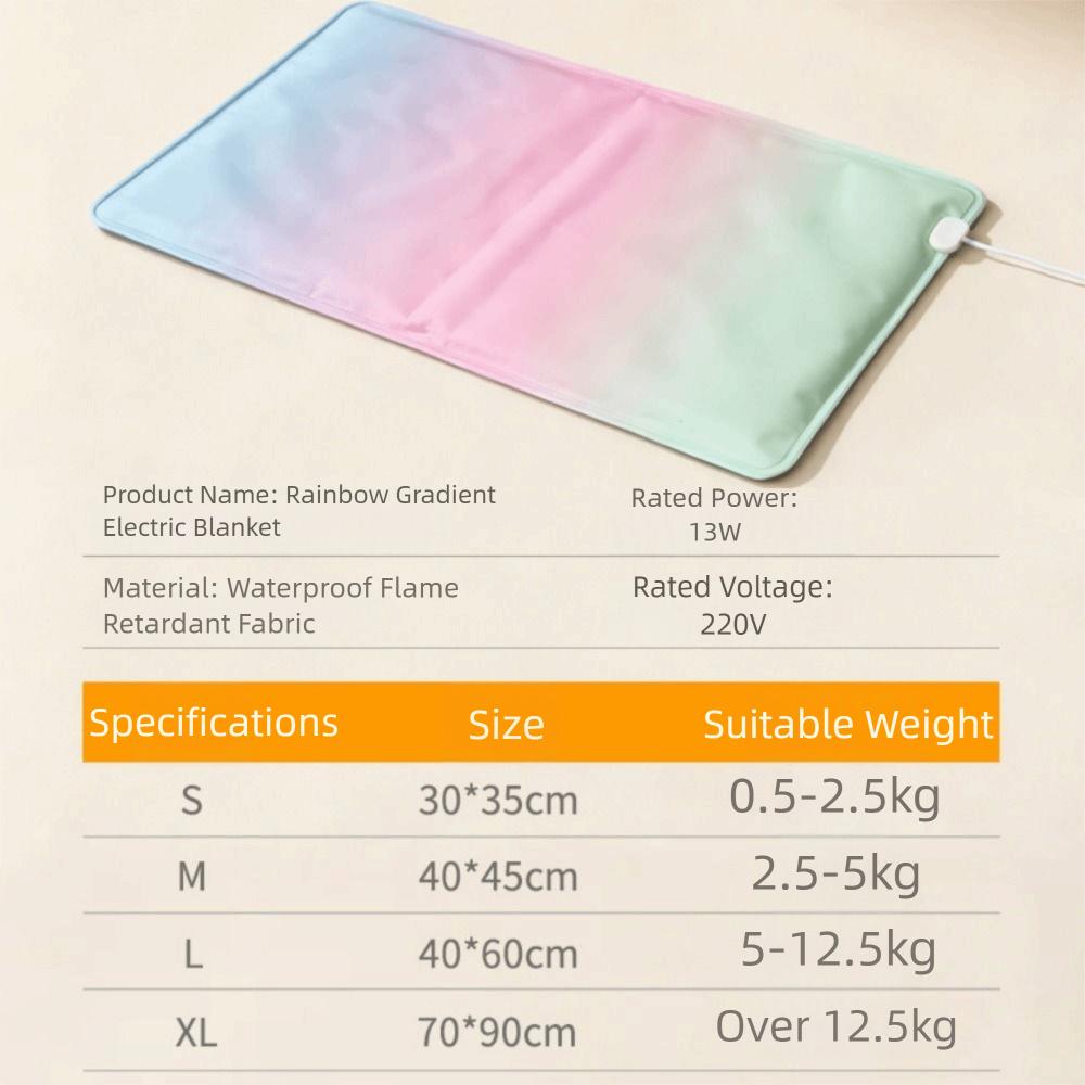 Waterproof Pet Electric Blanket Anti-scratch Thermostat Control Electric Heating Dog Bed Cartoon Pattern Warm