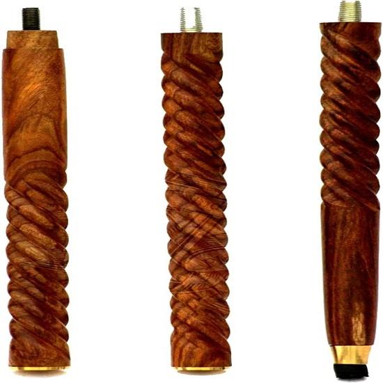 Мужские трости со шпинделем из дерева с антикварной латунной ручкой-анкером коричневого цвета - мода