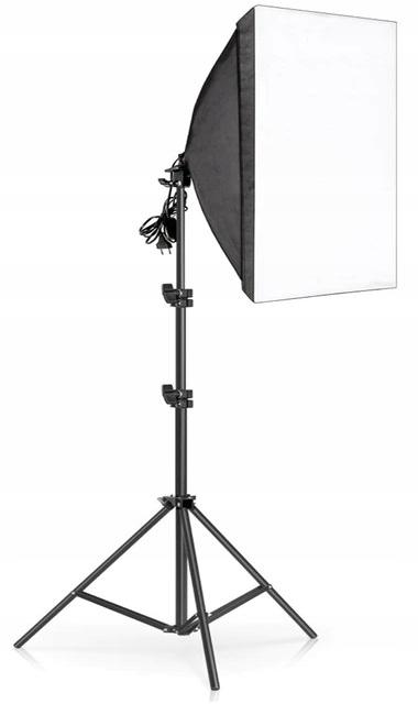 2 db fotólámpa, softbox, állítható állványos izzó, 50x70, + táska