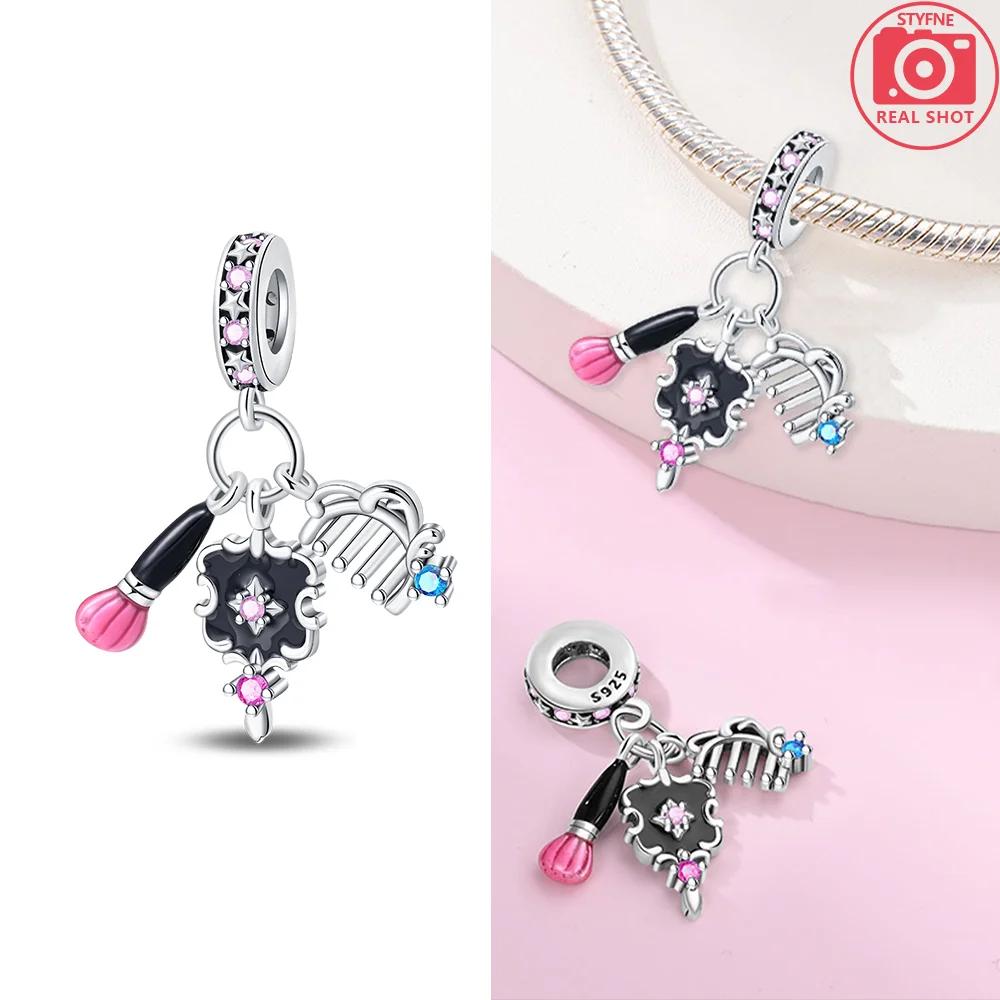 Подвески Шармы Бусины Оригинальные Медные Розовые Высокие Каблуки Чемодан Девочки Самолет Подходят Браслет Изящные Женские DIY Праздничный Подарок