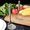 Stainless Steel Potato Masher Manual Potato Press with Ergonomic Handle Food Smasher Utensil for Avocado Vegetables Kitchen Tool