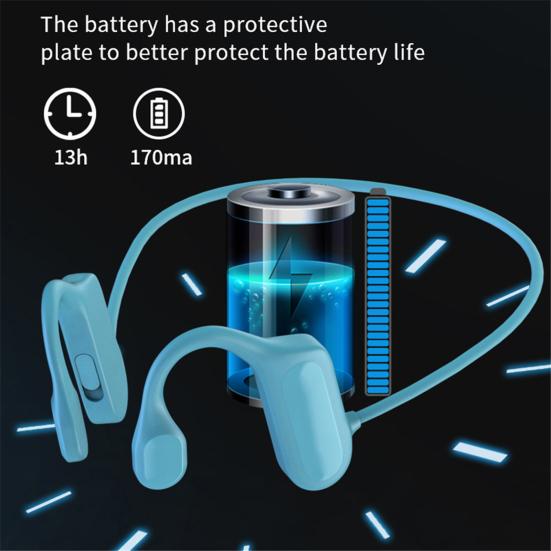 BL09 Bluetooth-совместимые наушники с открытым ухом и низкой задержкой, перезаряжаемая костная проводящая стереобеспроводная гарнитура для занятий спортом