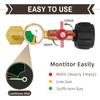 Propane filling adapter for 1-pound propane tanks, QCC1 propane adapter, 20-pound to 1-pound converter with pressure gauge valve.