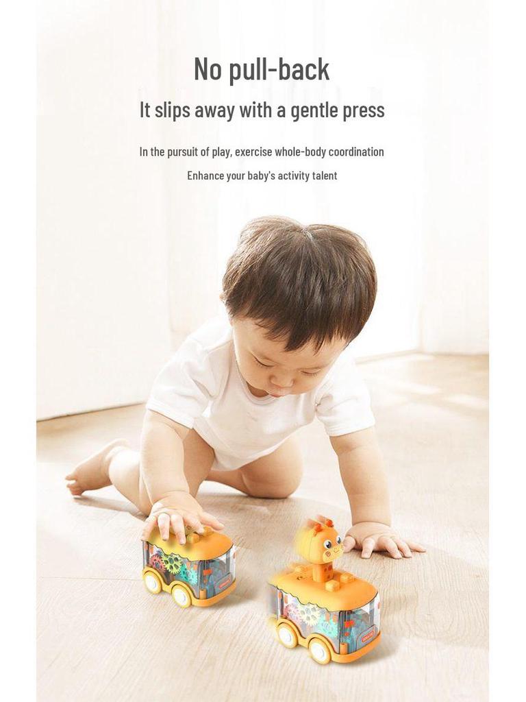 Развивающая детская машинка для 0-1,5 лет - Дизайн мультяшного животного со светом