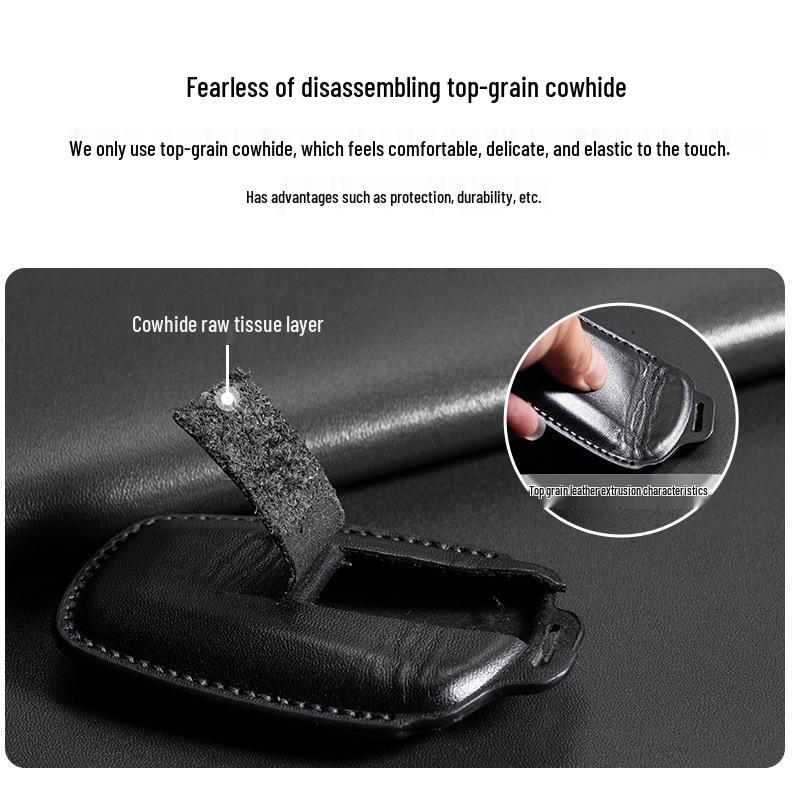 Premium Leather Key Cover for Geely Xingyuan 25 New Wish Dream Edition - Car Key Protection Bag