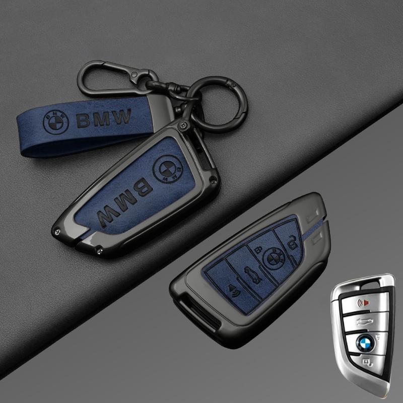 ujhzt6 New Zinc Alloy Car Remote Key Cover Case Holder For BMW X1 X3 X5 X6 X7 G20 G30 G01 G02 G05 G11G32 1 3 5 7 series Car Accessories