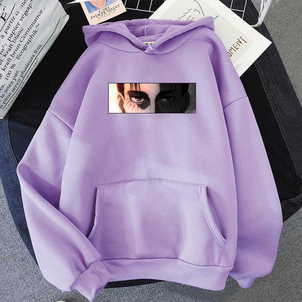 Толстовки с капюшоном в стиле аниме «Атака Титанов» Эрен Харадзюку, мужские и женские толстовки с забавным графическим уличным принтом, повседневные топы с длинными рукавами и принтом, толстовки