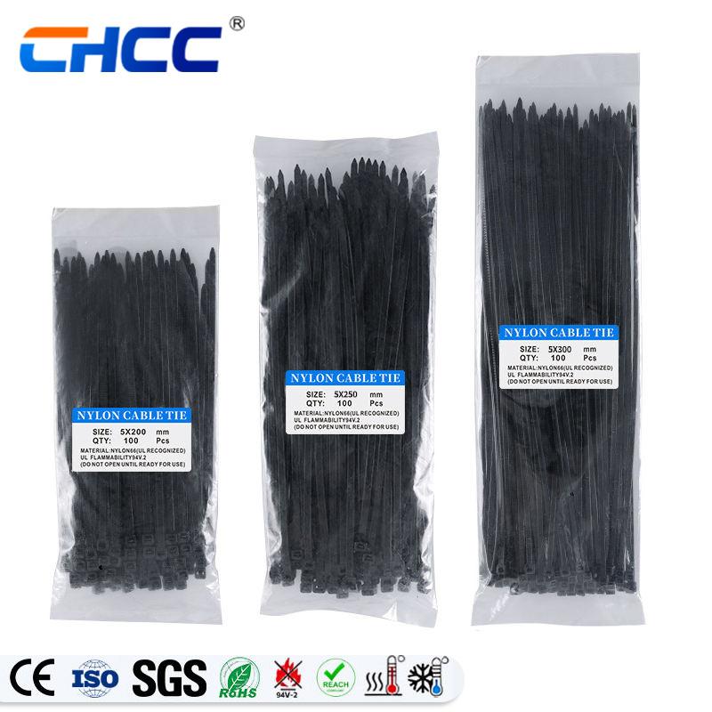 Premium Recycled Nylon Self-Locking Cable Ties High Tensile Strength Black White Multi-Size Assortment Heavy Duty Wire Ties Set