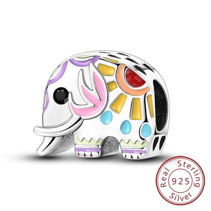 S Медные Шармы Подвески Бусины Слон Кошка Собака Животные Бусины Подходят для Оригинальных Браслетов Шармов Женские Украшения