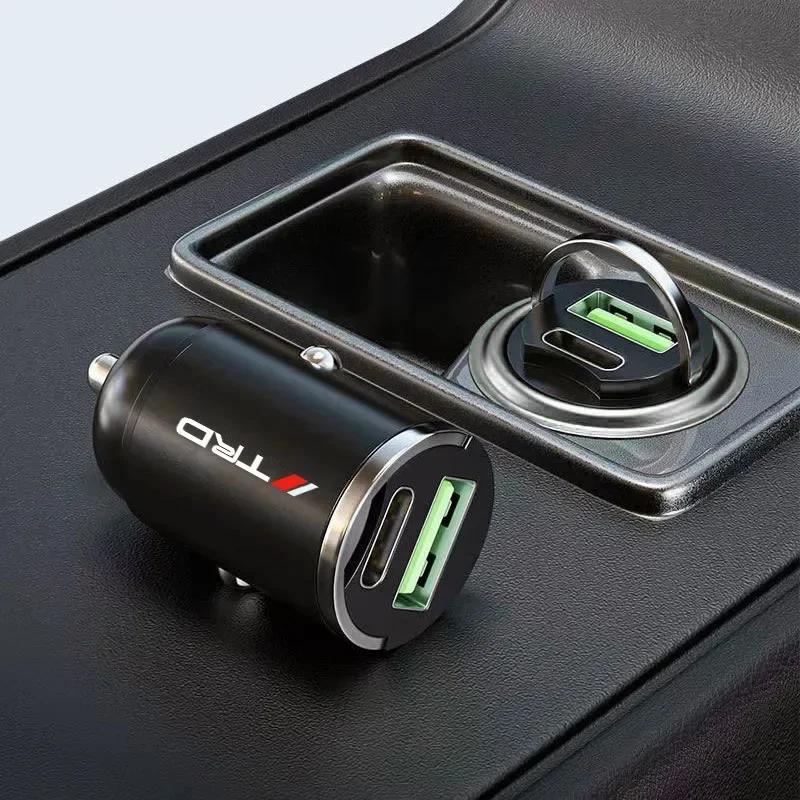 Micro Car Quick Charger Vehicle Cigarette Lighter Convert Plug Car Accessories For TRD Toyota C-hr Prado Rav4 Yaris Hilux Prius