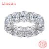 Классическое кольцо Lindon из стерлингового серебра 925 пробы с цирконом, женские ювелирные изделия, свадебный подарок для вечеринки