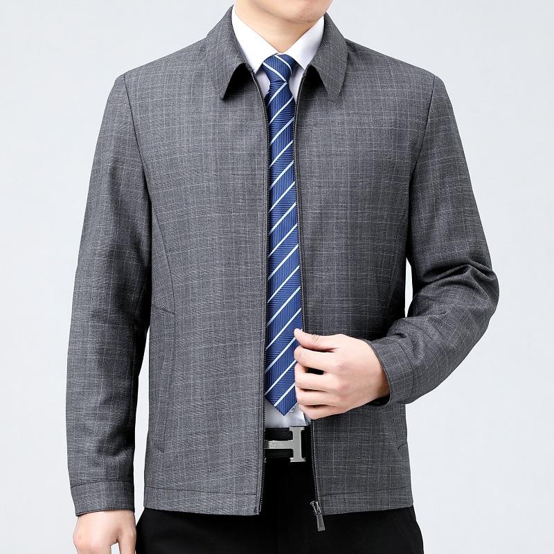 Весенний мужской пиджак с лацканами, наряд для папы среднего возраста, государственного служащего, руководителя бизнеса