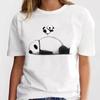 New Panda Lovely Cute T-shirt Clothing Cartoon Graphic Print Short Sleeve Fashion Casual Plus Size T Shirt Women