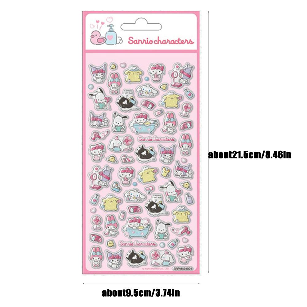 Оригинальные наклейки Sanrio Hello Kitty Игрушки Мультяшные Kuromi Melody Декоративная наклейка Для скрапбукинга Стакана для воды Телефонов Наклейки Подарки для девочек