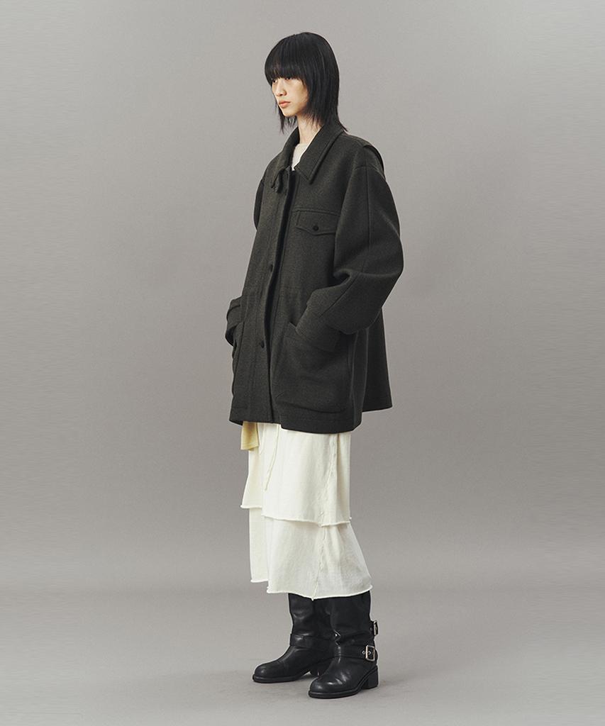 Ahwe Wool Field Jacket_D Khaki