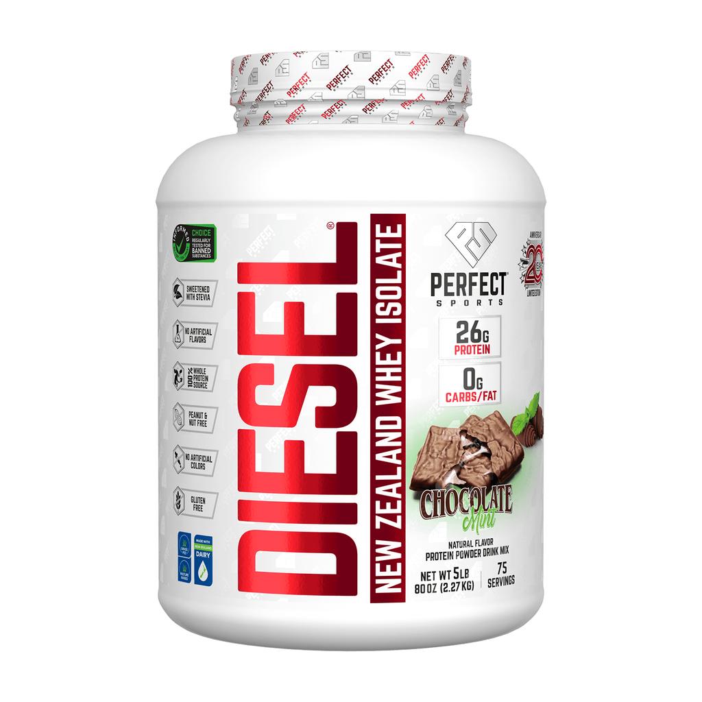 Perfect Sports Diesel, New Zealand Whey Isolate, Chocolate Mint, 5 Lbs (2.27 Kg)