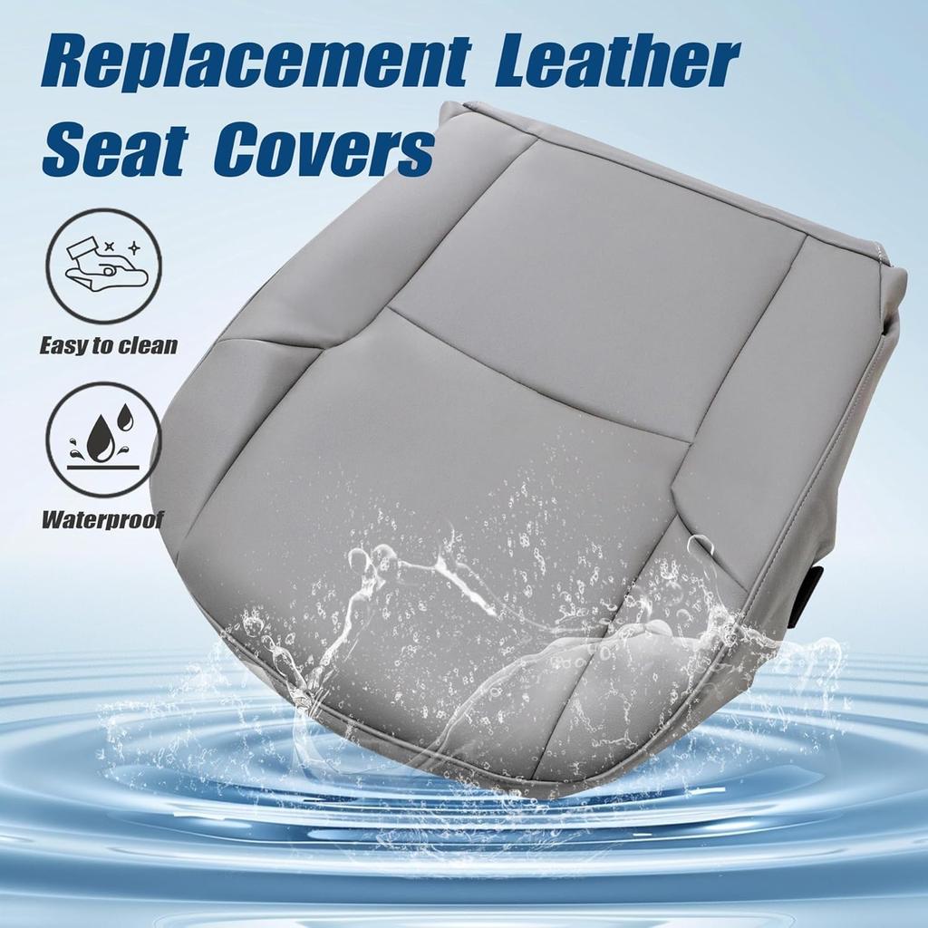 GXARTS Средне-серый Нижний Чехол Сиденья Водителя из Кожи Замена #LB12 или FA12 Совместим с Toyota 4Runner Limited 2003 2004 2005 2006 2007