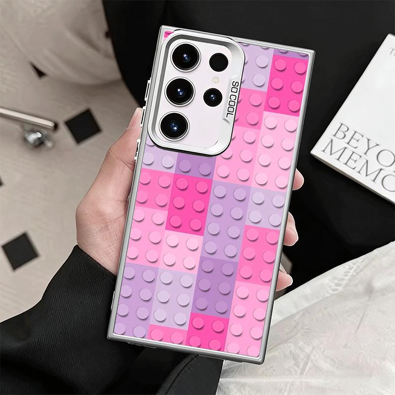 Fashion Building Blocks Pattern Soft Phone Case for Samsung Galaxy S24 S25 FE S26 Edge S23 Ultra S22 Plus S21 + Shockproof Cover