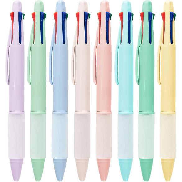 Multicolor Ball Point Pens 4-in-1 Colored Pens (1.0mm) Assorted Inks 4-Color Ballpoint Pen (8 pack)
