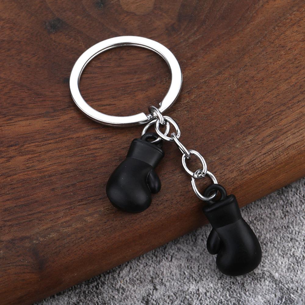 Metal Boxing Gloves Keychain 3D Sport Pendant Creative Fitness Boxing Key Ring Boxing Lovers