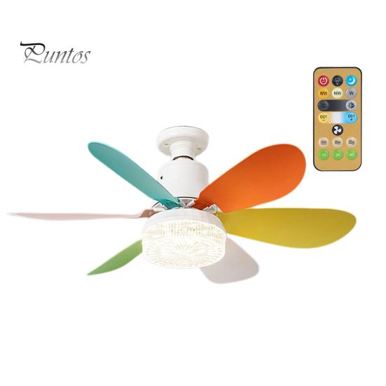 Потолочный вентилятор с бесщеточным двигателем, пульт дистанционного управления, регулировка яркости, энергосбережение, тихая работа, небольшой электрический потолочный светильник с вентилятором